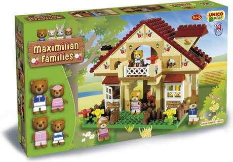 Androni Unico Bausteine ​​Haus Maximilian Familien 155-teiliges Spielzeugset.