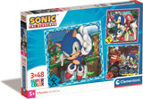 Clementoni - Puzzle - 3x48 Teile - Sonic the Hedgehog - Puzzle für Kinder - ab 5 Jahren