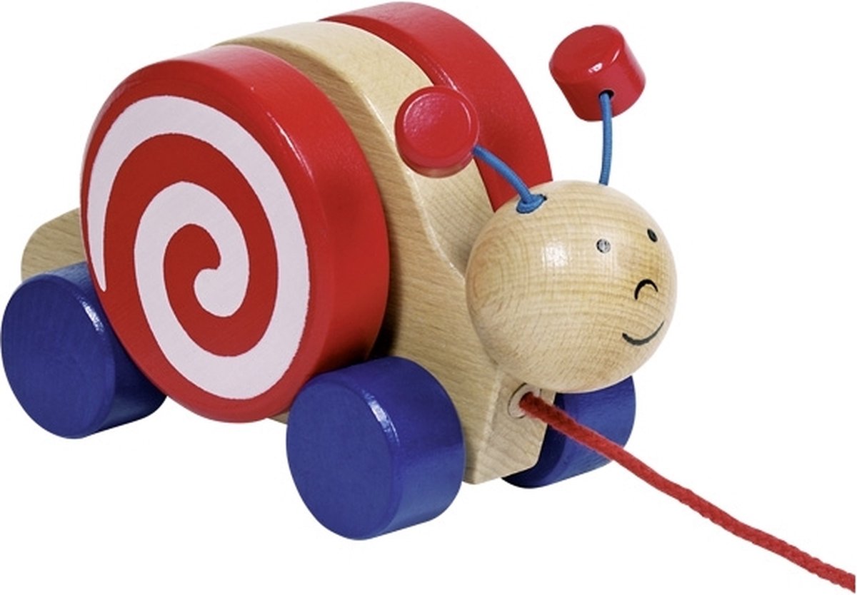 Goki Zugtier Schnecke aus Holz