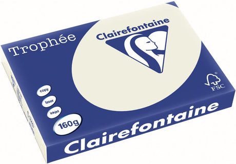 Clairefontaine – Trophäe Pastell – A3 – Perlgrau – 160 Gramm – 250 Blatt