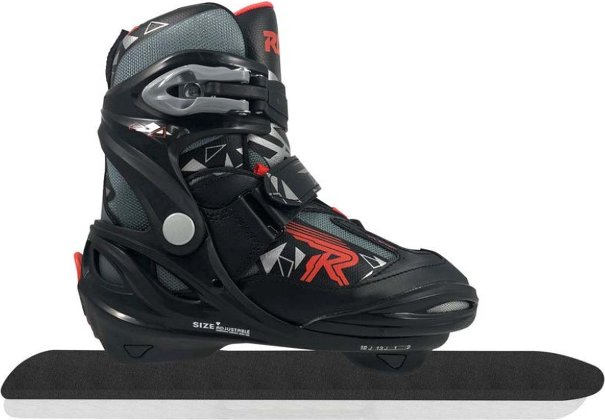 Roces – V-Ice 4.0 – Speed-Skates – Schwarz Rot – schnelle Langstrecken-Speed-Skates, verstellbare Passform – Größe EU 30–35
