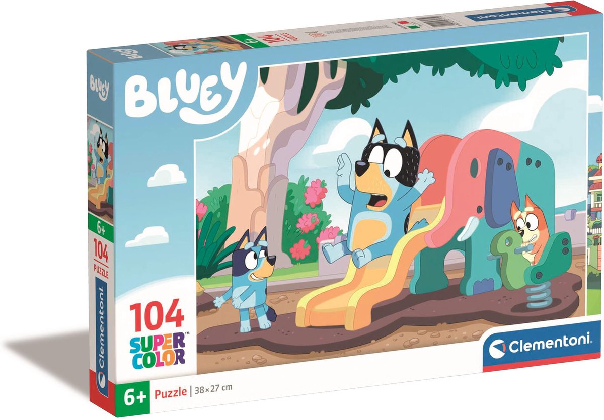 Clementoni Jigsaw Puzzle Bluey auf der Folie, 104st.