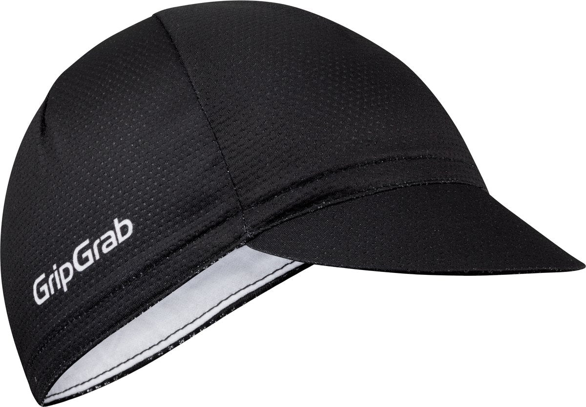 Gripgrab - lightweight zomer fietspet mesh cycling cap retro fietsmuts uv-bescherming helmmuts - zwart - unisex - maat s m (54-59 cm)