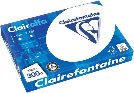 Clairefontaine – clairalfa – Präsentationspapier – A4 – 300 Gramm – 125 Blatt