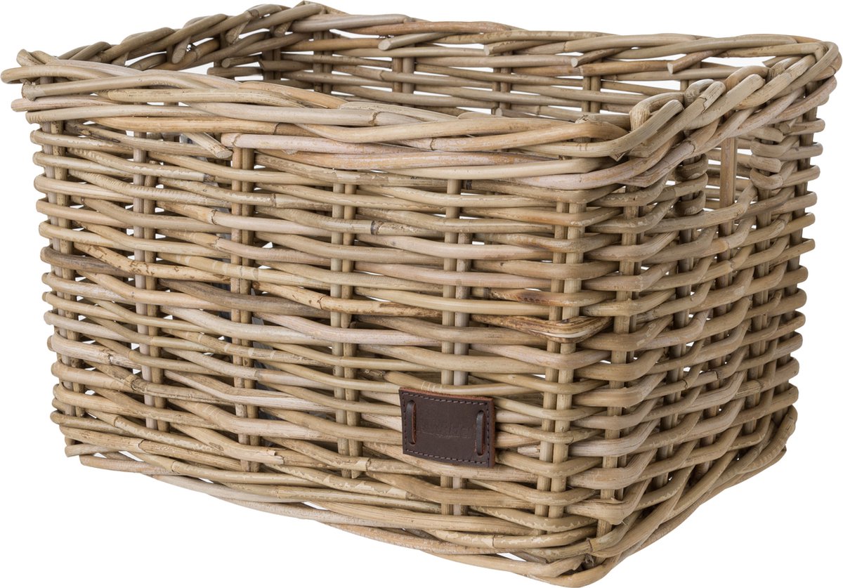 Fastrider zeno rotan fietsmand - naturel - 17l - handgemaakt