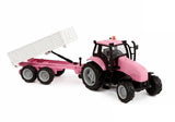 Kinder-Globus-Traktor mit Anhänger, der mit Licht und Ton ausgestattet ist – 25 cm