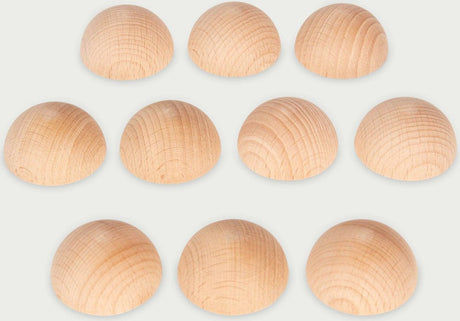 Tickit ® natuurlijke houten halve bollen