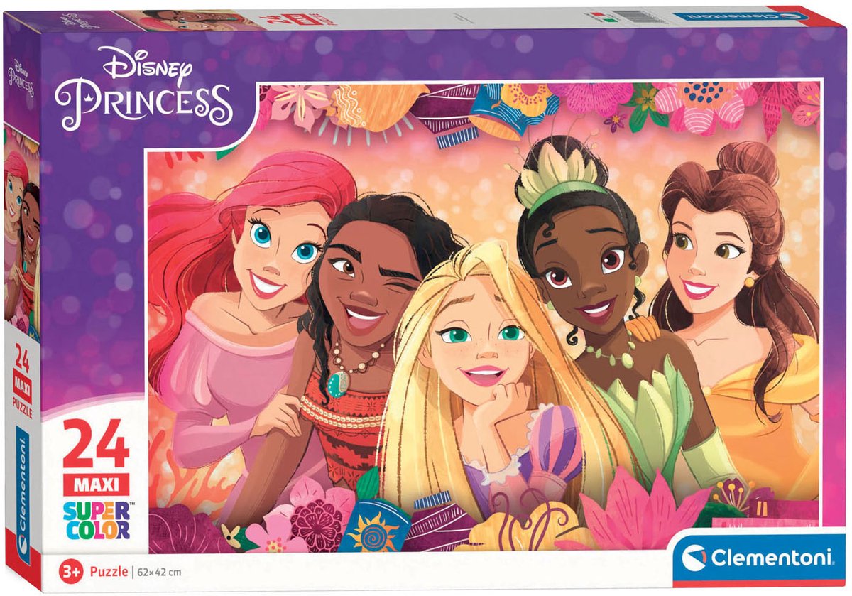 Clementoni Maxi-Puzzle Disney Prinzessin, 24 Teile.