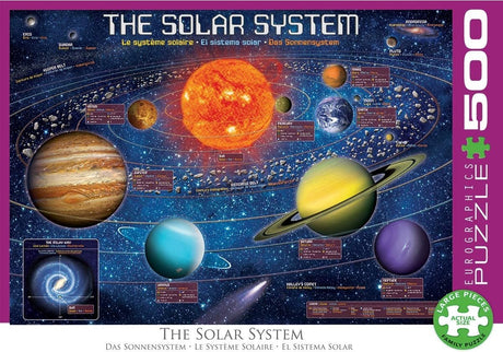 Eurographics Puzzle Sonnensystem XXL – 500 XL-Teile – Lernspielzeug.