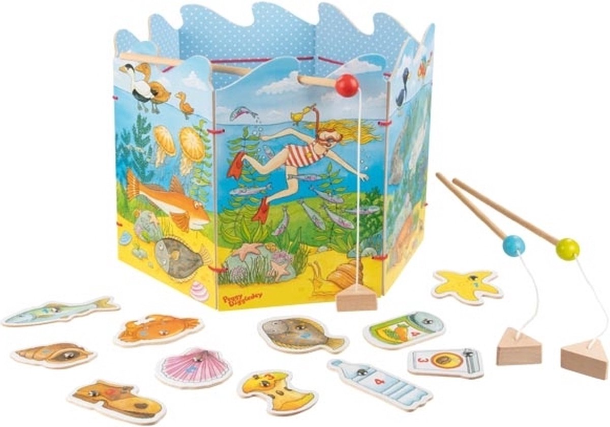 Goki Holzfischspiel Peggy Diggledey, 16dlg.