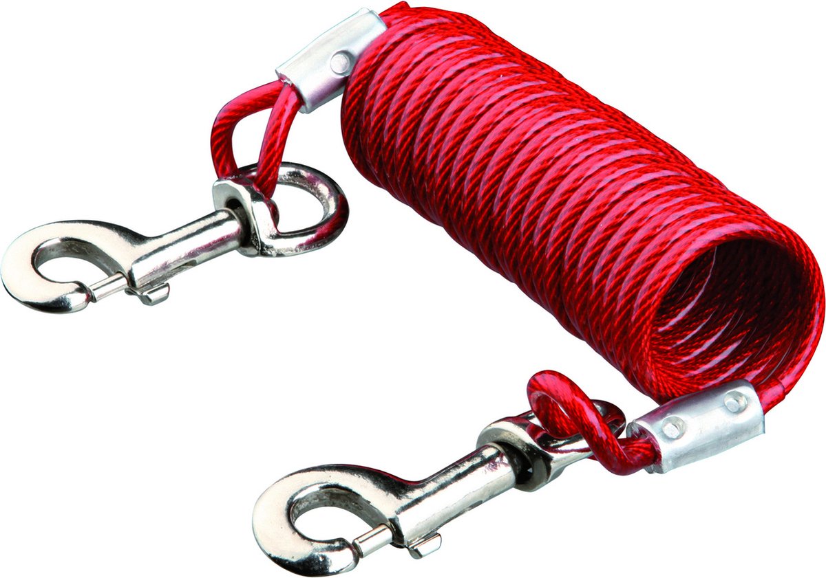 Trixie-Bauleitung mit rotem Spiralkabel