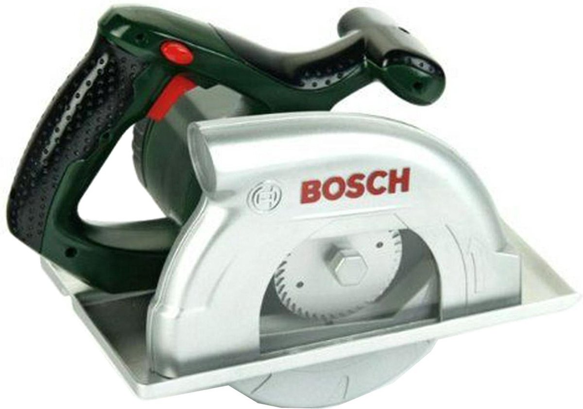 Klein Toys Bosch Mini-Spielzeugkreissäge - 23x16x14,5 cm - inkl. ein rotierendes Sägeblatt, Licht- und Soundeffekte – grün