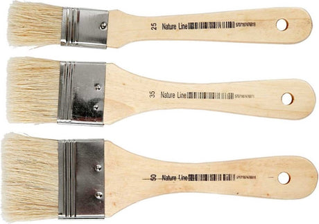 Creativ Company Lack-Lackpinsel, L: 19 cm, B: 25-50 mm, flach, 3 Stück 1 Box