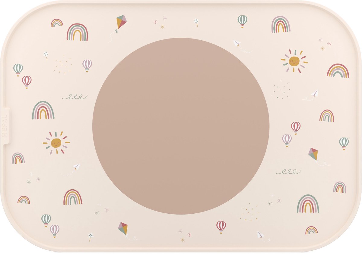 Mepal mio placemat - antislip cirkel houdt alles op z'n plek - vaatwasmachinebestendig - sunshine rainbow