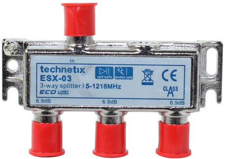 Technetix esx-03 3-Wege-Koax-Schraubenverteiler