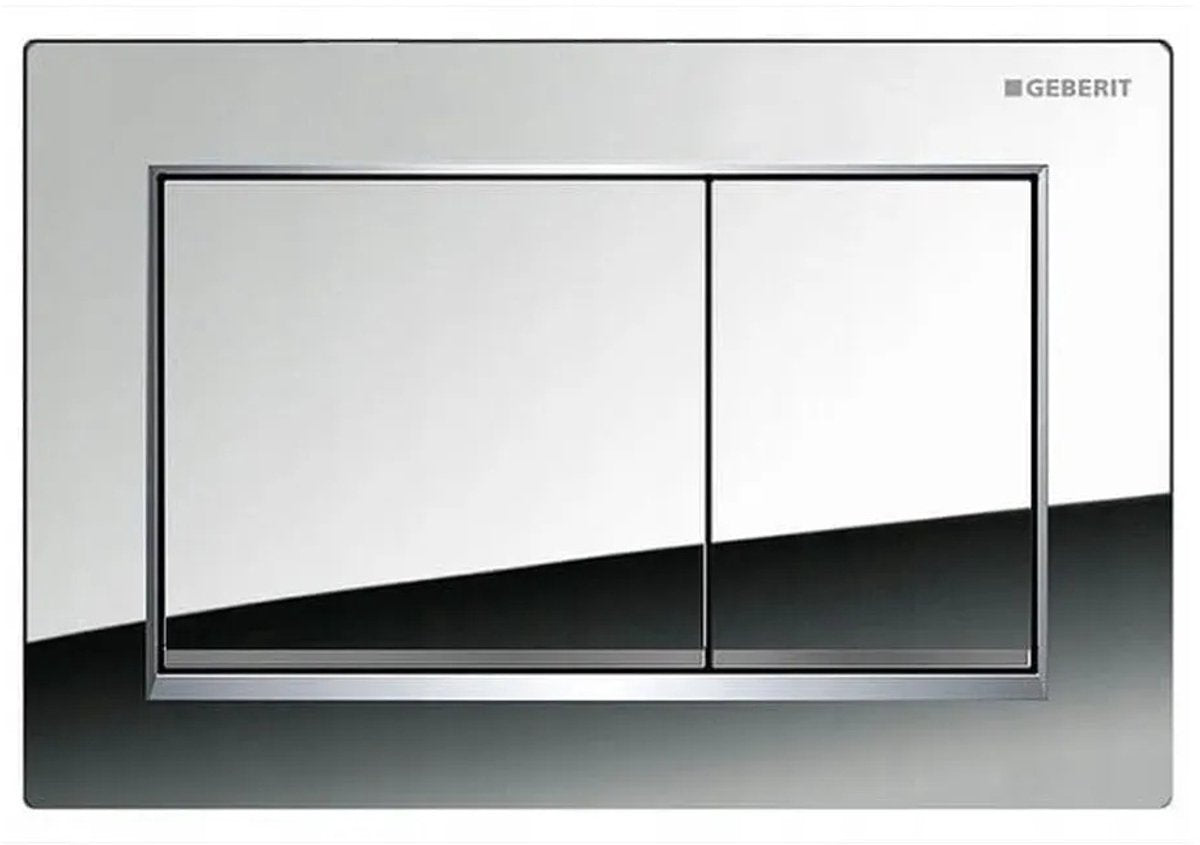 Geberit Sigma20 Bedienplatte - 2-Tasten-Unterputz - Rechtecktasten - gl.chr. matchr. gl.chr.