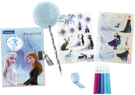 Lexibook Frozen Elektronisches Geheimtagebuch mit Beleuchtung und Zubehör (Aufkleber, Stift, Farbstift)