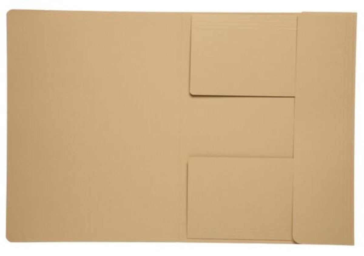 Esselte Manila 3-Klappen-Ordner 1033325, A4, sortiert, Recyclingkarton, 250 Blatt, 24 x 31,8 x 2 cm, 50 Stück