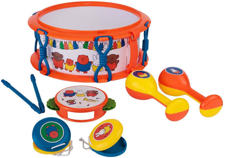 Rubo Toys Miffy Musikset – Tamburin – Trommel – Klappbretter – Maracas – Spielzeuginstrumente