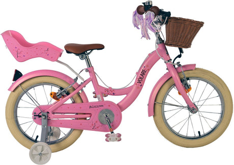 Volare Blossom Kinderfahrrad – Mädchen – 16 Zoll – Pink – zwei Handbremsen