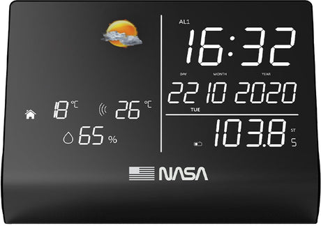 NASA WS1300 Wetterstation für drinnen und draußen – Bluetooth-Lautsprecher – Radio