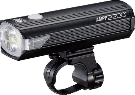 Cateye ampp2200 Fahrradscheinwerfer – Fahrradbeleuchtung max. 2200 Lumen – Leuchtdauer 1 bis 60 Stunden – USB wiederaufladbar – spritzwassergeschützt – sieben Lichtmodi