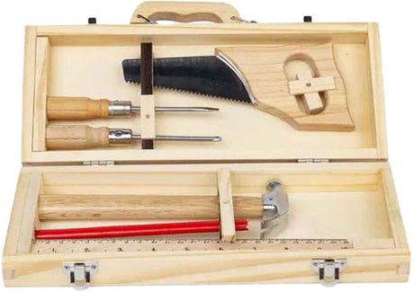 Bigjigs Holz-DIY-Werkzeugkasten, 6-teilig.