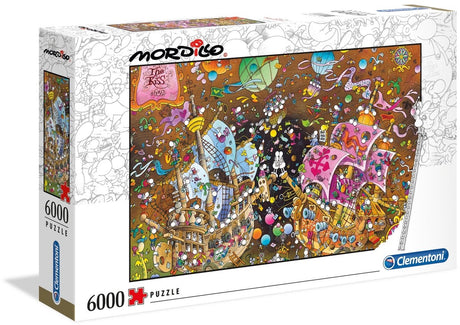 Clementoni - Puzzle - 6000 Teile - Mordillo - Der Kuss - Puzzle für Erwachsene - Sonderserienlizenz