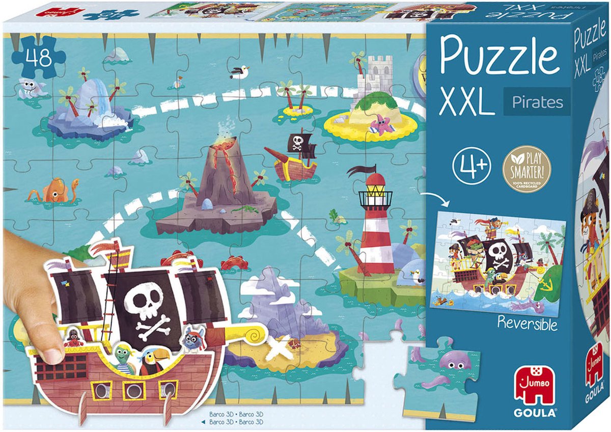 Jumbo Goula Legpuzzel XXL Piraten, 48st.