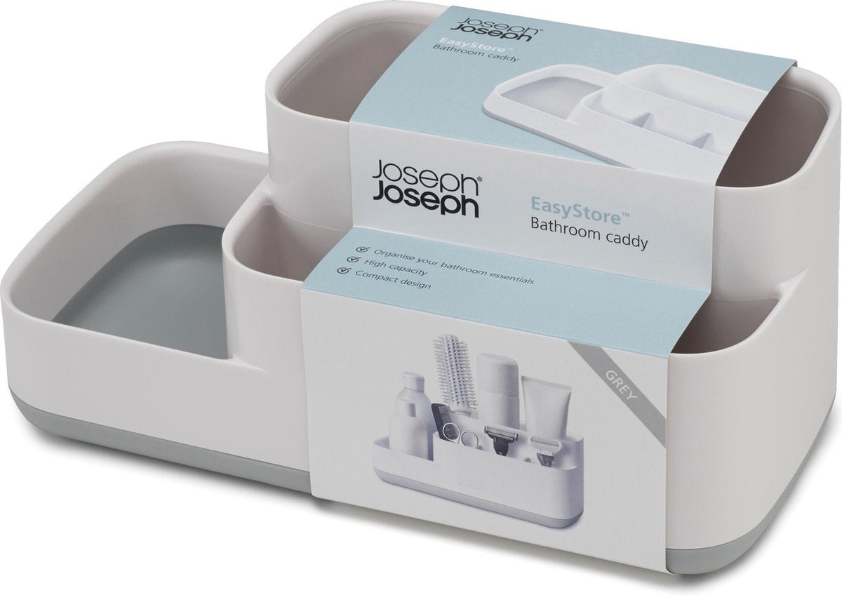 Joseph joseph badkamer organizer wastafel - easystore - wit grijs - sorteervakken