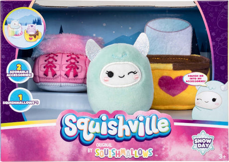 Squishmallows squishville - snow day accessory set (squishville by )