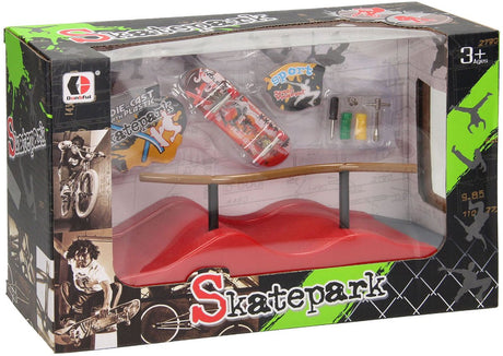 Fingerskateboard mit Stunt-Trail