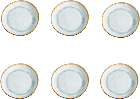 Medard de noblat - shadow aqua - dessertbord 20.5 cm - 6 delig - stoneware
