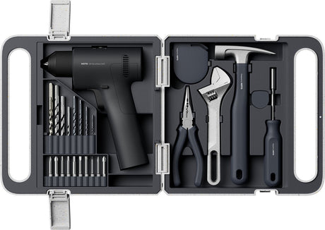Hoto 16V Akku-Bohrwerkzeug-Set bürstenlos – Akku-Bohrwerkzeug-Set bürstenlos – komplettes Werkzeugset – 50 nm – 2 Geschwindigkeiten – USB-C wiederaufladbar – inklusive Handwerkzeug-Bits