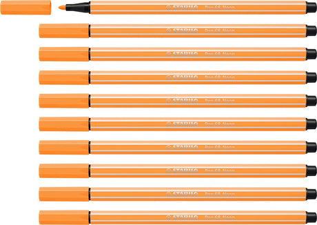 Stabilo Pen 68 - Premium-Filzstift - Neonorange - Box mit 10 Stück