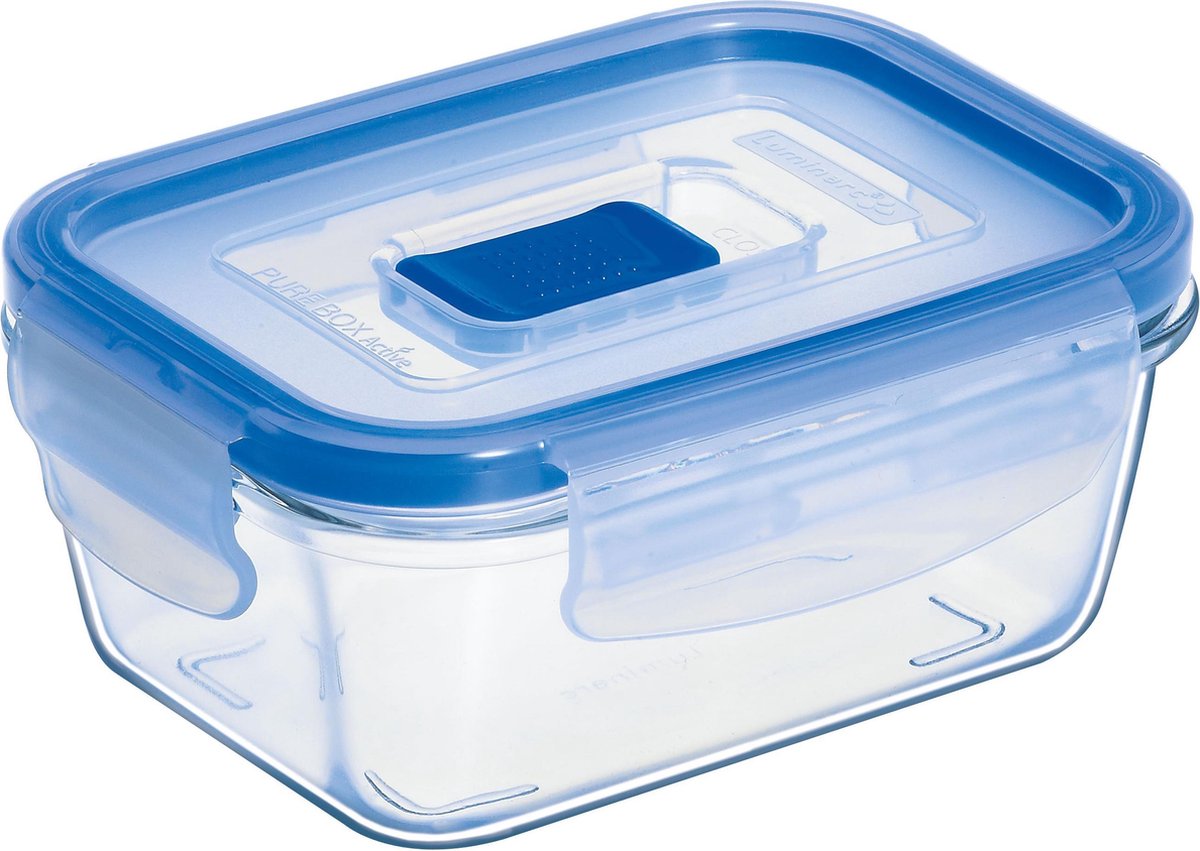 Luminarc Pure Box Active Frischhaltebehälter – Glas – quadratisch – 0,38 l