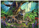 Ravensburger Puzzle Familie Wolf im Wald – 1000 Teile Tiere.