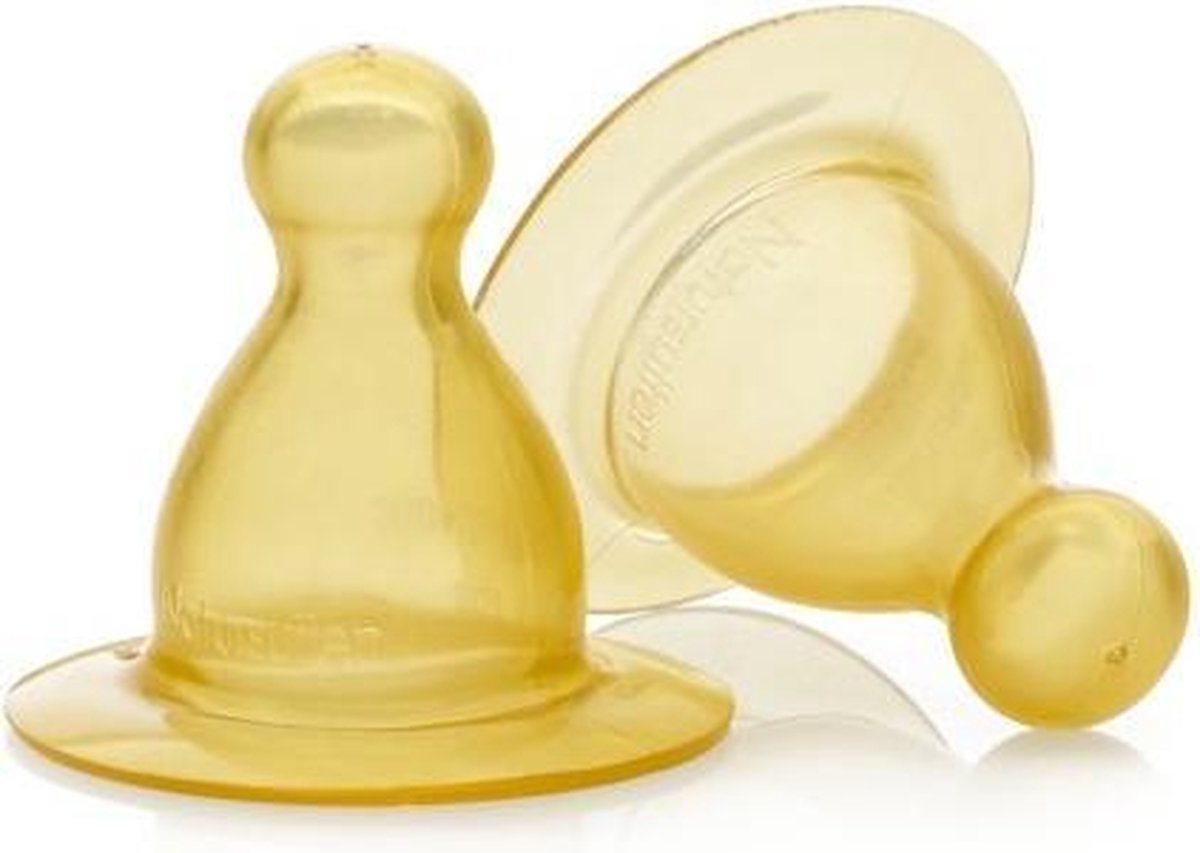 Natursutten - Flaschensauger aus Gummi - schneller Durchfluss - 6+ Monate - 2 Stück