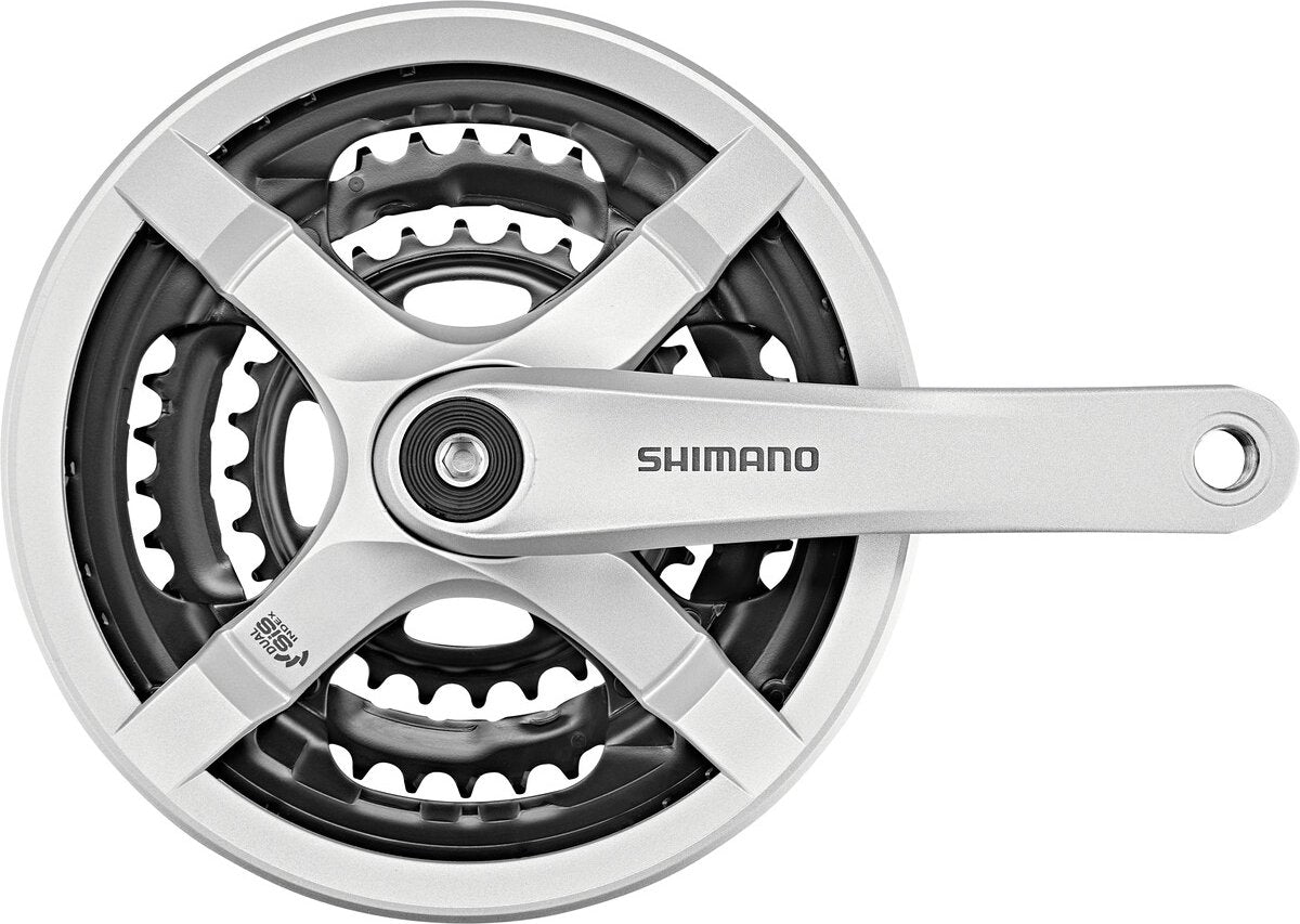 Shimano Kurbelgarnitur 6 7 8-fach – 175 mm – 48 38 28 Zähne – Silber
