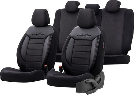 Otom Comfortline Sitzbezugset - Leder Textil - 11-teilig - Schwarz