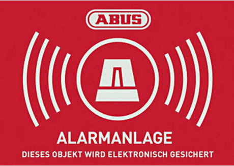 Abus au1423 Warnaufkleber Alarmanlage Sprache Deutsch (B x H) 74 mm x 52,5 mm