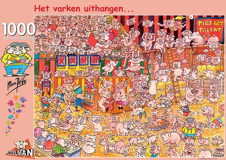 Puzzelman de puzzelvarkentjes - marc de vos (1000).