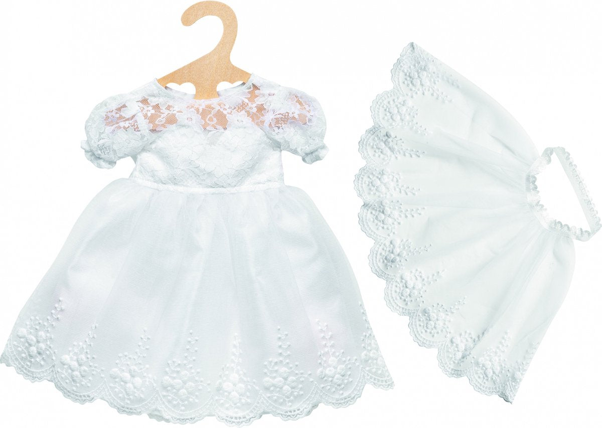 Heless Puppenhochzeitskleid mit Schleier, 28-35 cm