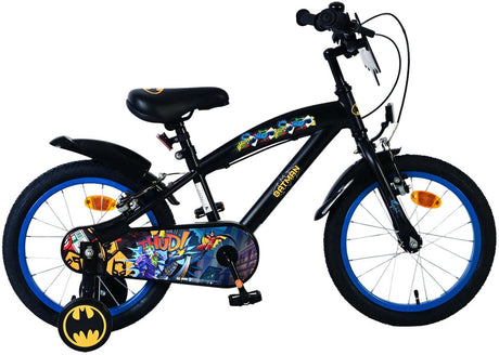 Volare Batman Kinderfahrrad – Jungen – 16 Zoll – Schwarz – 2 Handbremsen