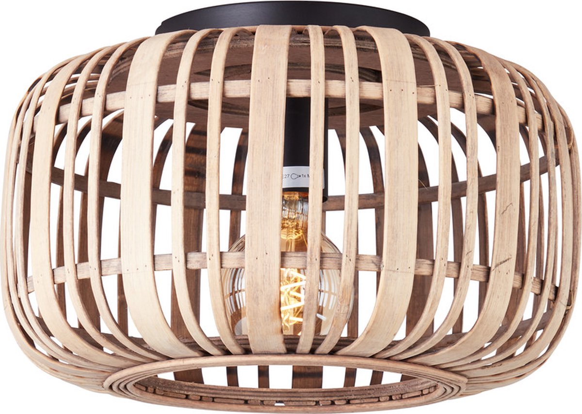 Brilliant Woodrow – Deckenleuchte – E27 max. 1 x 40 W – braunes Holz