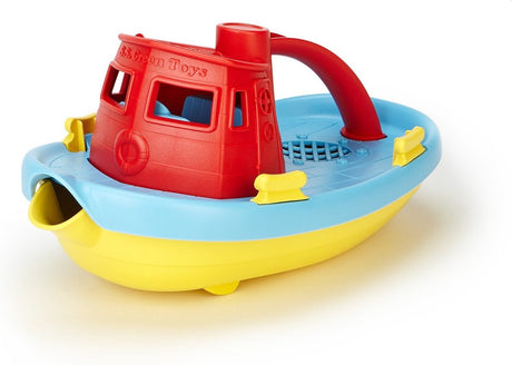 Grüner Spielzeugschlepper - rot blau