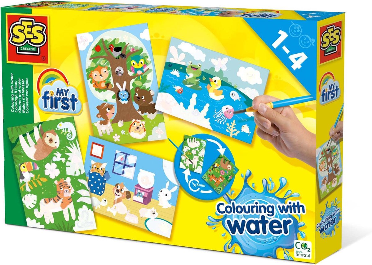 Ses kreative Ses meine ersten Farben mit Wasser – versteckte Tiere