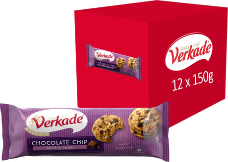 Verkade - Keks - Schokoladensplitter-Milchbitterschokolade - 12 x 150 Gramm