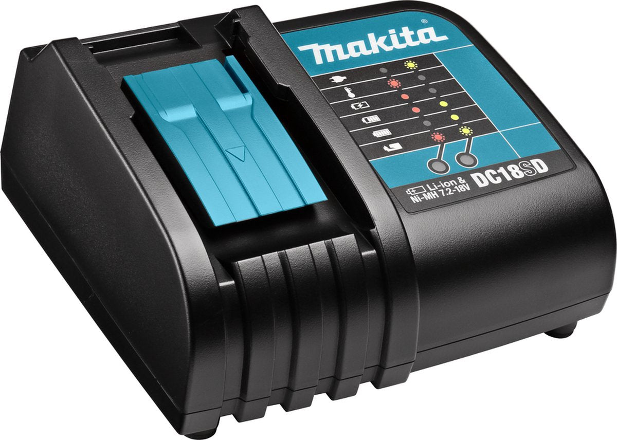Makita DC 18 SD Akkuladegerät 7,2 V - 18 V für Li-Ionen-Akku (194533-6)