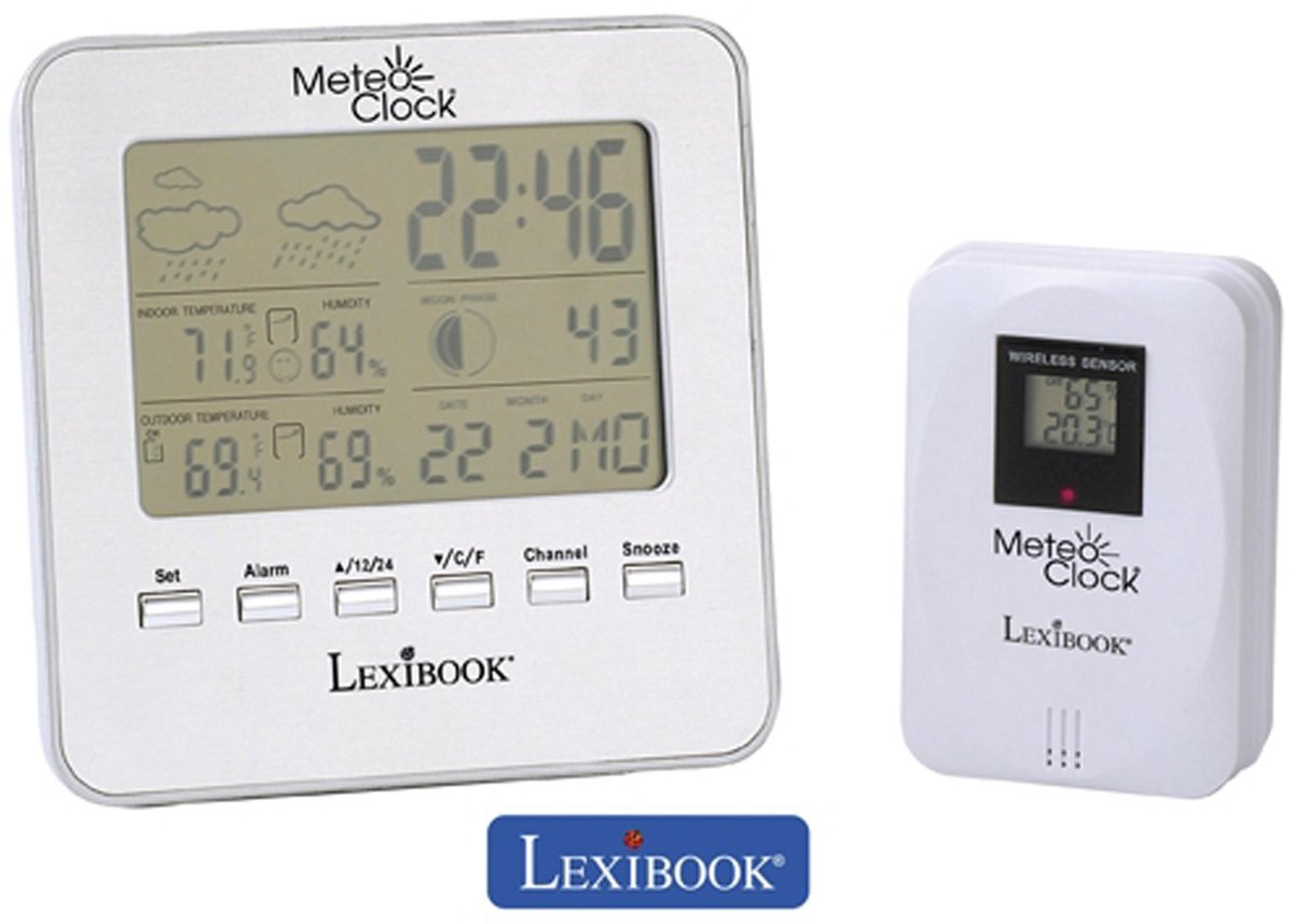 Lexibook Wetterstation meteoclock silber